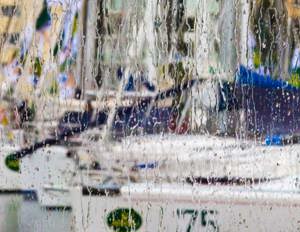 The yachts can expect more drenching throughout the day