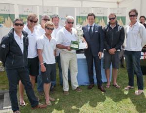 SECRET MEN'S BUSINESS 3.5, Overall Handicap winner, at the Official Trophy Presentation