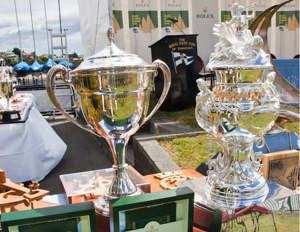 Rolex Sydney Hobart Yacht Race trophies and Rolex Yacht-Master timepieces for Overall Handicap winner and Line Honours winner