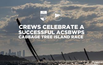 Crews celebrate a successful ACSBWPS Cabbage Tree Island Race 