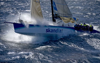 Skandia crosses the line after troubled final day