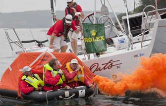 Wild Oats XI goes through final safety training for Rolex Sydney Hobart Yacht Race