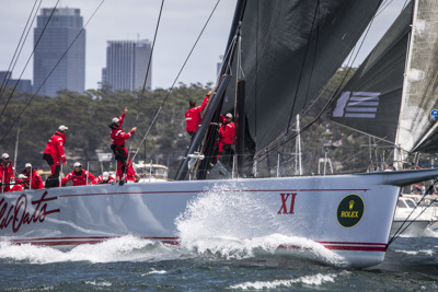 Wild Oats XI flies out to sea