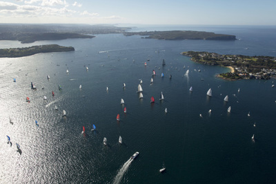 The fleet spread out across the Harbour