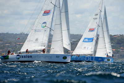 Clipper Round the World Race start the Rolex Sydney Hobart Yacht Race