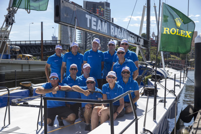 Ragamuffin 100 hitting 38 knots in 2014 Rolex Sydney Hobart
