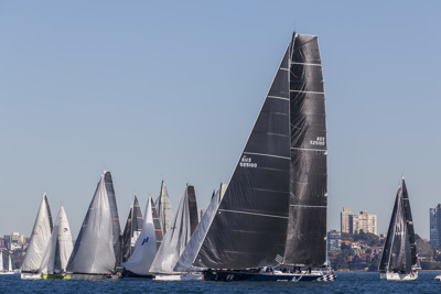 Race start postponed until breeze fills in on Sydney harbour - now starting at 1:50pm