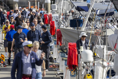 Pre-race excitement, on the docks at Noakes Sydney Gold Coast Yacht Race