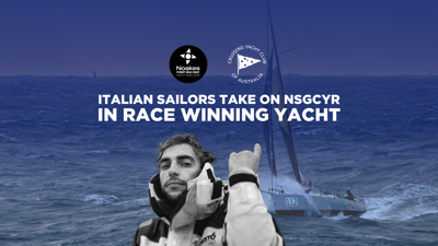 Italian Sailors Take on 2025 NSGCYR in race Winning Yacht