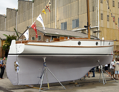 Little old lady of this year's Rolex Sydney Hobart wets her keel