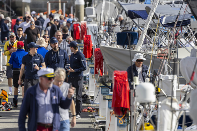 Pre-race excitement, on the docks at Noakes Sydney Gold Coast Yacht Race