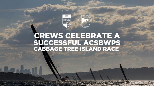 Crews celebrate a successful ACSBWPS Cabbage Tree Island Race 