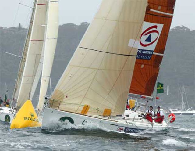 Michael Spies - sailing a Beneteau to victory in 2003