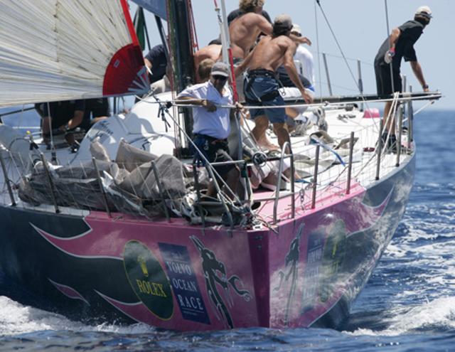 Leading boats in Rolex Trophy start line collisions