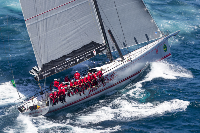 Mark Richards skippered Wild Oats XI at the start of the 2014 Rolex Sydney Hobart