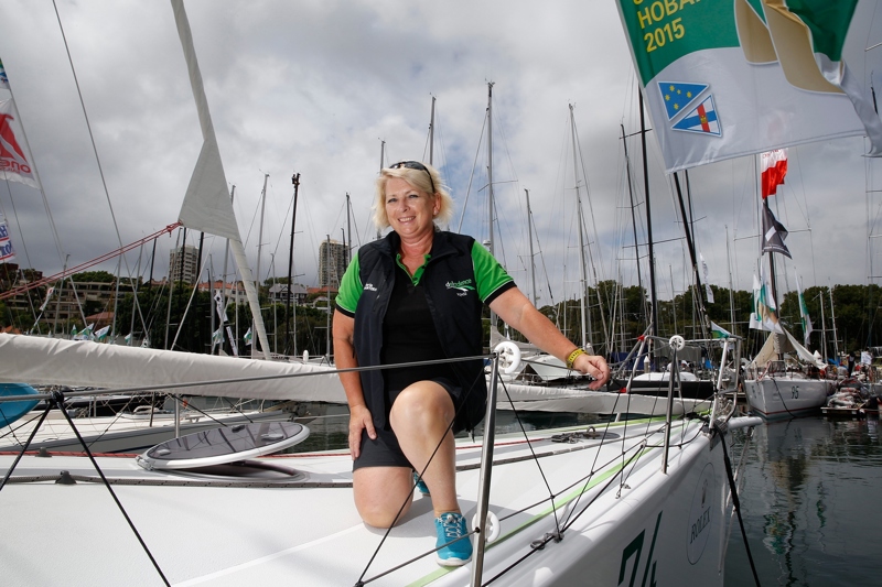 Stephanie Kerin aboard her yacht Dekadence 
