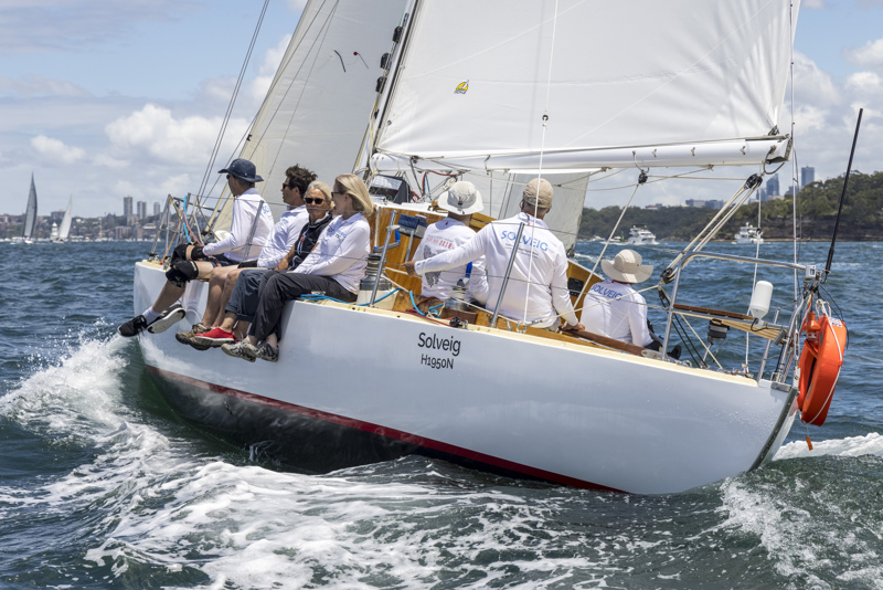 Solveig in action during the Sydney to Hobart Classic Yacht Race Regatta.
