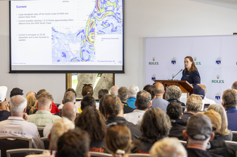 Skipper’s briefing at the Cruising Yacht Club of Australia