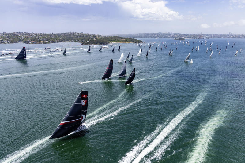 Start of the 2023 Rolex Sydney Hobart yacht race