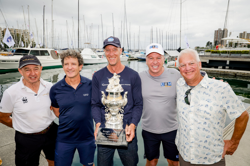 Overall Contenders, David Griffith, Adrian Stead, Jules Hall, Anthony Johnston and Ronald Epstein.  Credit: CYCA | Salty Dingo