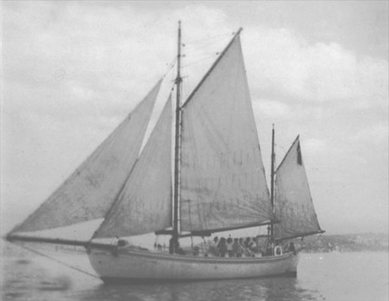 Kathleen Gillett, one of the 9 yachts which participated in the inaugural 1945 Sydney Hobart