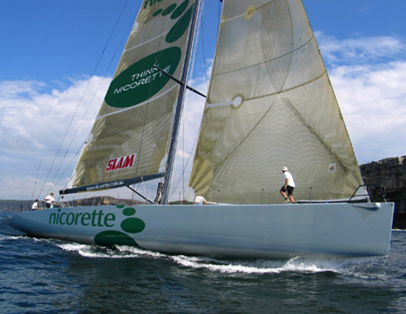 Nicorette off Sydney on its first test sail