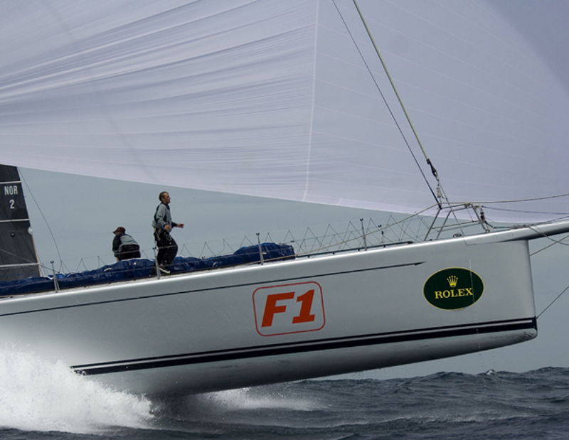 Alfa Romeo enjoying a fast downwind run in the Rolex Trophy - Rating Series