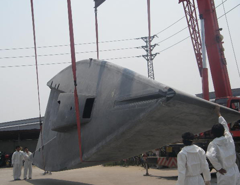 Yendys' hull at McConaghy International's China boat yard