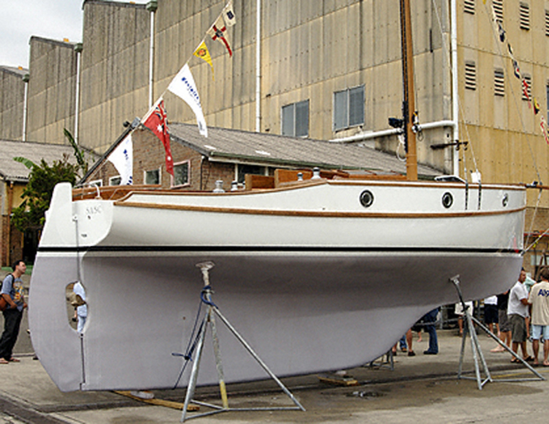 Launch day of Maluka at Woolwich Dock