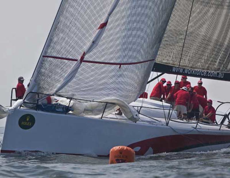 Ray Roberts’ STP65 Evolution Racing in action at the New York Yacht Club Race Week Presented by Rolex