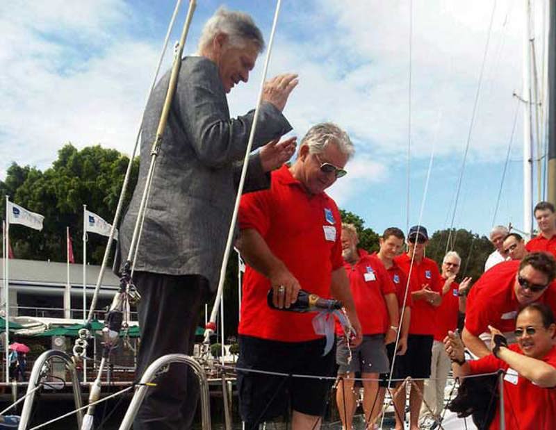 Sailors with Disabilities christen their new yacht Wot Eva, donated by Graeme Wood