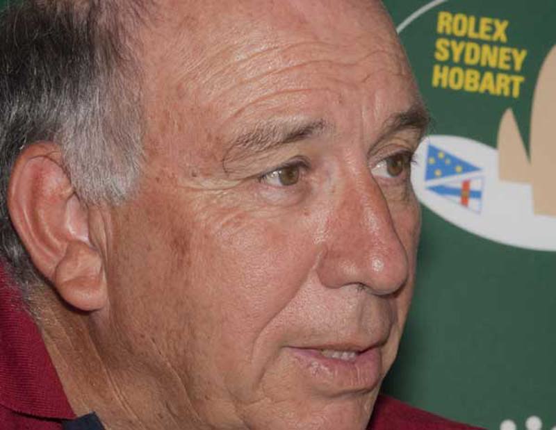 Jonathan Stone, owner of the smallest boat in the fleet, Illusion, a Davidson 34