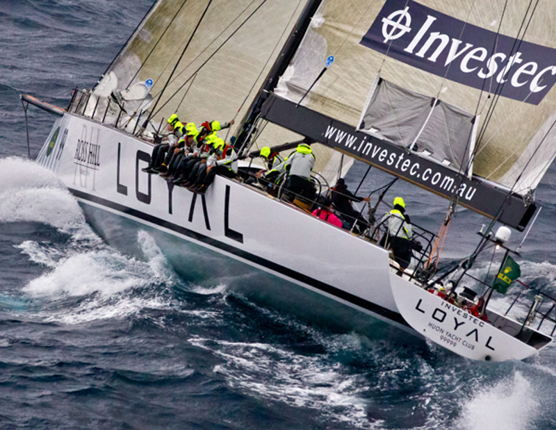 Sean Langman's crew pushing the boat hard into the South Easterly