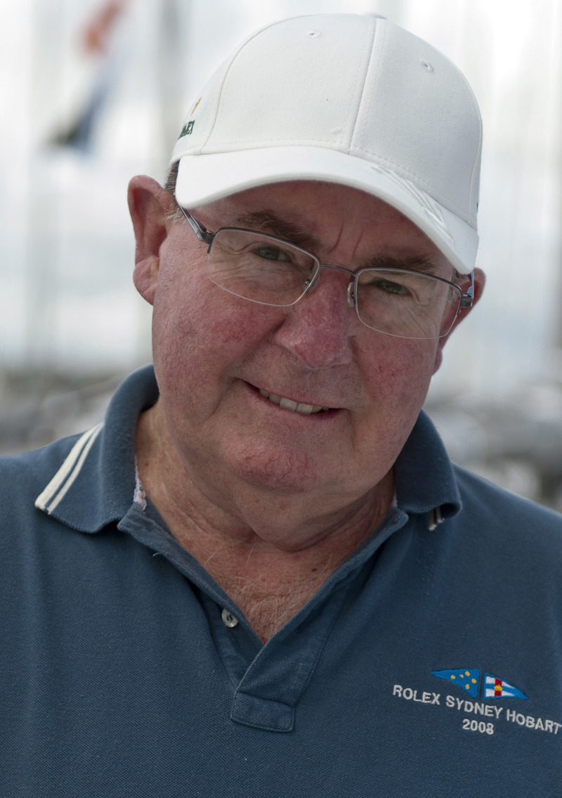 Tony Cable holds the record for the most number of Sydney Hobarts (53 in 2019)